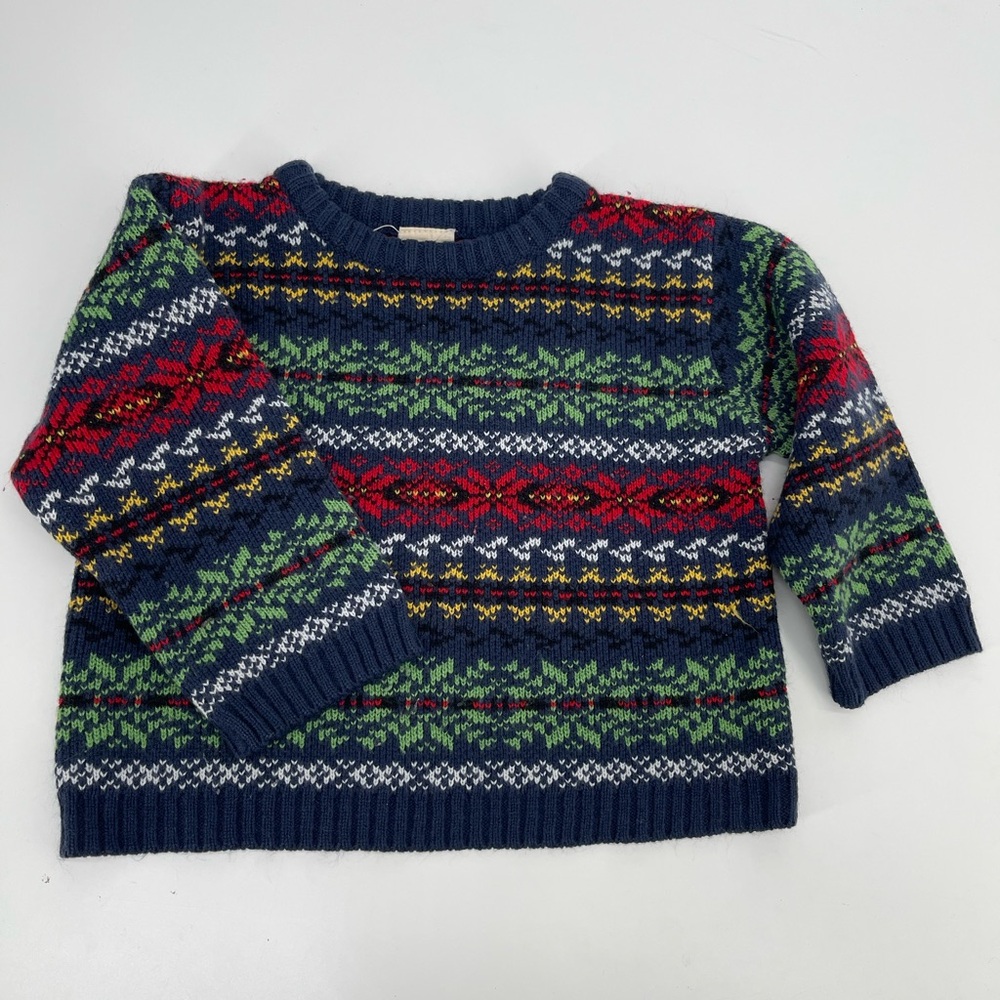 ⭐️Old Navy Winter, Colorful Crewneck Sweater - Navy, Red, Green